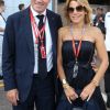 Christian Estrosi et sa femme Laura Tenoudji dans les paddocks lors du 76ème Grand Prix de Formule 1 de Monaco, le 26 mai 2018. © Olivier Huitel/Pool Monaco/Bestimage
