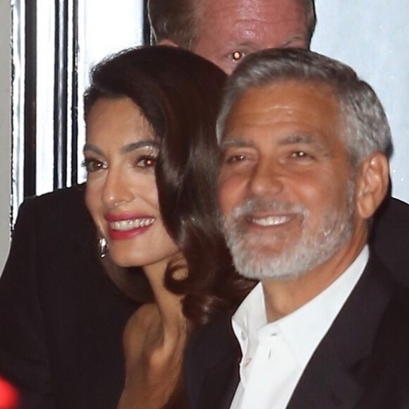 George Clooney et sa femme Amal Clooney arrivent au restaurant Craig après la soirée annuelle "AFI Life Achievement Award" à Los Angeles le 7 juin 2018