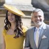 George Clooney et sa femme Amal Clooney - Les invités à la sortie de la chapelle St. George au château de Windsor, Royaume Uni, le 19 mai 2018.