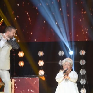 Exclusif - Mimie Mathy - Enregistrement de l'émission "Bon anniversaire Line" à l'occasion des 90 ans de Line Renaud au Théâtre Bobino à Paris, le 25 juin 2018. L'émission, présentée par Stéphane Bern, est diffusée mardi 3 juillet 2018 à 20h55 sur France 2. © Coadic Guirec / Bestimage