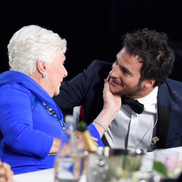 Exclusif - Line Renaud et Amir Haddad - Enregistrement de l'émission "Bon anniversaire Line" à l'occasion des 90 ans de Line Renaud au Théâtre Bobino à Paris, le 25 juin 2018. L'émission, présentée par Stéphane Bern, est diffusée mardi 3 juillet 2018 à 20h55 sur France 2. © Coadic Guirec / Bestimage