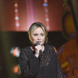 Exclusif - Patricia Kaas - Enregistrement de l'émission "Bon anniversaire Line" à l'occasion des 90 ans de Line Renaud au Théâtre Bobino à Paris, le 25 juin 2018. L'émission, présentée par Stéphane Bern, est diffusée mardi 3 juillet 2018 à 20h55 sur France 2. © Coadic Guirec / Bestimage