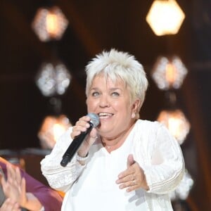 Exclusif - Mimie Mathy - Enregistrement de l'émission "Bon anniversaire Line" à l'occasion des 90 ans de Line Renaud au Théâtre Bobino à Paris, le 25 juin 2018. L'émission, présentée par Stéphane Bern, est diffusée mardi 3 juillet 2018 à 20h55 sur France 2. © Coadic Guirec / Bestimage