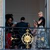 Luka Sabbat, Kate Bosworth, son mari Michael Polish et Emma Roberts assistent au dîner Dior dans la boutique de la Maison, sur la place Vendôme à Paris, le 2 juillet 2018.