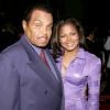 Janet Jackson et son père à Los Angeles en 2000.