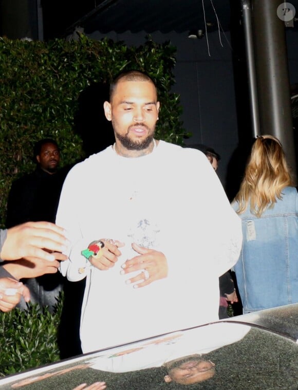 Chris Brown est allé fêter l'anniversaire de Paris Jackson à Los Angeles le 6 avril 2018