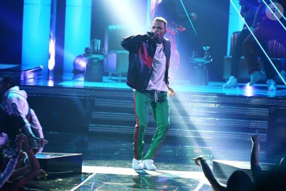 Chris Brown - People sur scène à la soirée BET Awards 2017 au théâtre Microsoft à Los Angeles, le 25 juin 2017