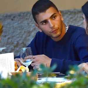 Exclusif - Kourtney Kardashian et son compagnon Younes Bendjima ont été aperçus en train de prendre du bon temps sur le port de Portofino en Italie, le 3 juillet 2018.