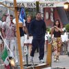 Exclusif - Kourtney Kardashian et son compagnon Younes Bendjima ont été aperçus en train de prendre du bon temps sur le port de Portofino en Italie, le 3 juillet 2018.
