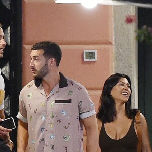 Exclusif - Kourtney Kardashian et son compagnon Younes Bendjima ont été aperçus en train de prendre du bon temps sur le port de Portofino en Italie, le 3 juillet 2018.