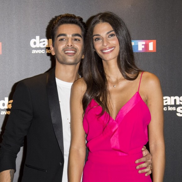 Tatiana Silva et son danseur Christophe Licata lors du photocall de présentation du jury et des nouveaux couples de "Danse avec les Stars" au siège de TF1 à Boulogne-Billancourt, le 28 septembre 2017. © Pierre Pérusseau/Bestimage