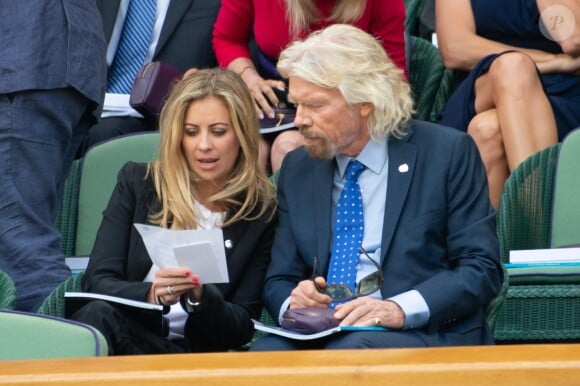 Holly Branson et son père Richard Branson dans les tribunes de Wimbledon, le 11 juillet 2018. © Ray Tang/London News Pictures via Zuma Press/Bestimage