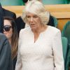 Camilla Parker Bowles, duchesse de Cornouailles, dans les tribunes de Wimbledon, le 11 juillet 2018. © Ray Tang/London News Pictures via Zuma Press/Bestimage