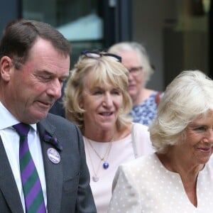 Camilla Parker Bowles, duchesse de Cornouailles en visite à Wimbledon à l'occasion du tournoi de Tennis à Londres le 11 juillet 2018