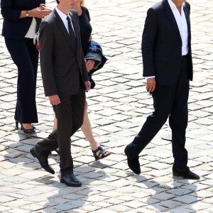 Bernard Henri Levy - Hommage national à Claude Lanzmann dans la cour d'honneur de l'Hôtel national des Invalides à Paris. Le 12 juillet 2018 © Stéphane Lemouton / Bestimage