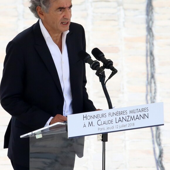 Bernard Henri Levy - Hommage national à Claude Lanzmann dans la cour d'honneur de l'Hôtel national des Invalides à Paris. Le 12 juillet 2018 © Stéphane Lemouton / Bestimage