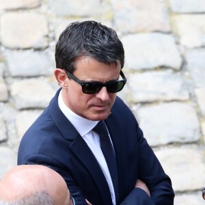 Manuel Valls - Hommage national à Claude Lanzmann dans la cour d'honneur de l'Hôtel national des Invalides à Paris. Le 12 juillet 2018 © Stéphane Lemouton / Bestimage