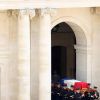 Hommage national à Claude Lanzmann dans la cour d'honneur de l'Hôtel national des Invalides à Paris. Le 12 juillet 2018 © Stéphane Lemouton / Bestimage
