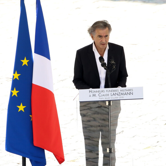 Bernard Henri Levy - Hommage national à Claude Lanzmann dans la cour d'honneur de l'Hôtel national des Invalides à Paris. Le 12 juillet 2018 © Stéphane Lemouton / Bestimage