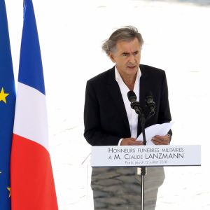 Bernard Henri Levy - Hommage national à Claude Lanzmann dans la cour d'honneur de l'Hôtel national des Invalides à Paris. Le 12 juillet 2018 © Stéphane Lemouton / Bestimage