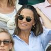 Pippa Middleton, enceinte, dans les tribunes de Wimbledon, le 11 juillet 2018. © Ray Tang/London News Pictures via Zuma Press/Bestimage
