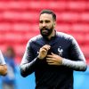 Benjamin Pavard et Adil Rami - L'équipe de France de football pendant un entraînement lors de la coupe du monde au stade Kazan Arena à Kazan, Russie, le 14 juin 2018.