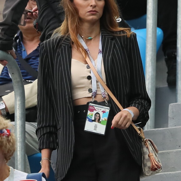 Rachel Legrain-Trapani (Miss France 2007 et compagne de B.Pavard) - Célébrités dans les tribunes lors de la demi-finale de la coupe du monde opposant la France à la Belgique à Saint-Pétersbourg le 10 juillet 2018 © Cyril Moreau/Bestimage