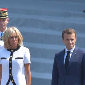 Emmanuel et Brigitte Macron - Défilé militaire du 14 Juillet sur les Champs-Elysées à Paris © Giancarlo Gorassini / Bestimage