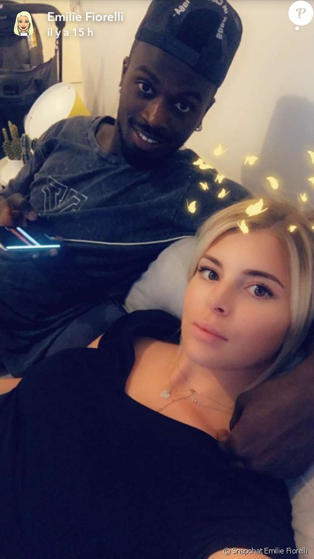 Emilie Fiorelli pose avec M'Baye Niang - Snapchat, samedi 21 juillet 2018