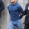 Conor McGregor menotté le 6 avril 2018 à New York après s'être livré à la police pour avoir attaqué un bus de l'UFC, blessant trois combattants.