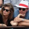 Benjamin Castaldi avec sa femme Aurore Aleman dans les tribunes des Internationaux de France de Tennis de Roland-Garros à Paris le 2 juin 2018. © Jacovides/Moreau/Bestimage
