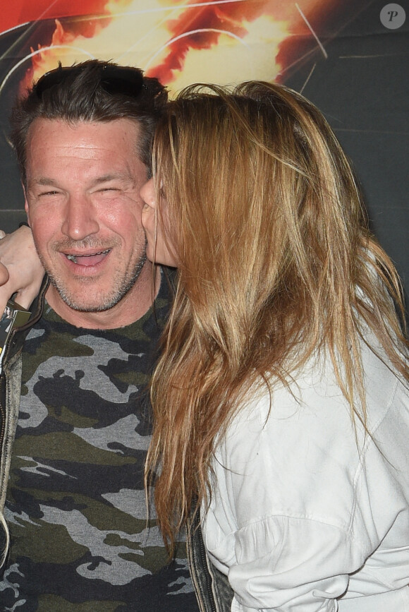 Benjamin Castaldi et sa femme Aurore Aleman - Avant-première du film "Taxi 5" au cinéma le Grand Rex à Paris, France, le 8 avril 2018. © Coadic Guirec/Bestimage