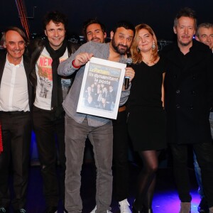 Isabelle Morini-Bosc, François Viot, Christophe Carrière, Bertrand Chameroy, Cyril Hanouna, Jean-Luc Lemoine, Gilles Verdez - Soirée de la 2ème édition "Les étoiles du Parisien" à la Bellevilloise à Paris le 15 décembre 2014.