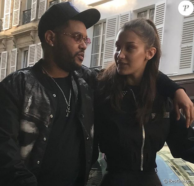 Exclusif - Bella Hadid et son compagnon The Weeknd se promènent dans les rues de Paris le 31 mai 2018