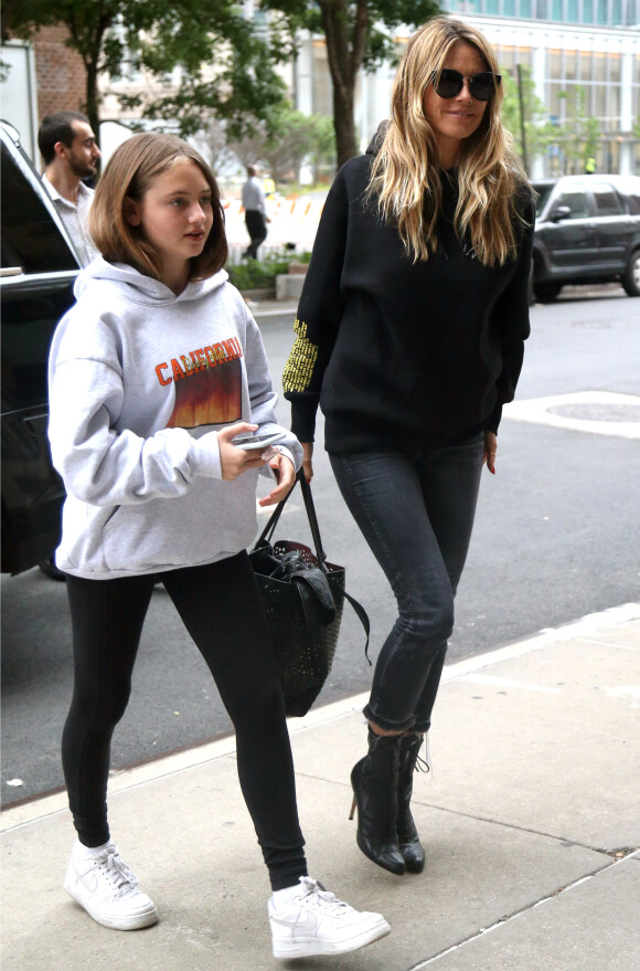 Heidi Klum et sa fille Leni à New York, le 23 juin 2018.