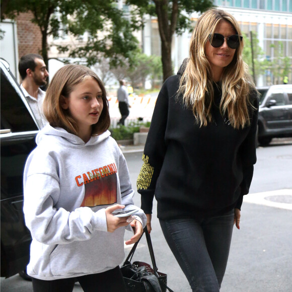 Heidi Klum et sa fille Leni à New York, le 23 juin 2018.