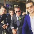 Benjamin Castaldi entouré de ses trois fils, Julien, Simone et Enzo Castaldi - Instagram, 23 septembre 2017