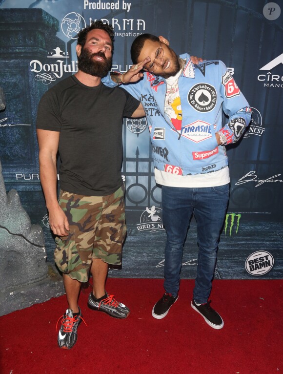 Dan Bilzerian et Chris Brown à Los Angeles. Octobre 2016.