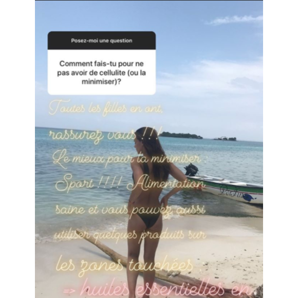 Marine Lorphelin dévoile ses secrets depuis la Colombie, le 25 juillet 2018.