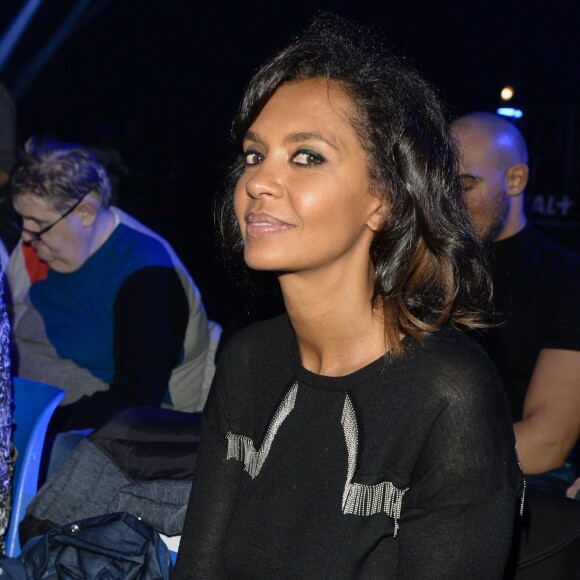 Karine Le Marchand - People au match de boxe "La Conquête" Acte 4 T.Yoka VS C.Leonet au palais des sports de Paris le 7 avril 2018 © Pierre Perusseau / Bestimage
