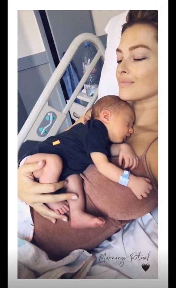 Caroline Receveur, maman pour la première fois d'un petit garçon prénommé Marlon - Instagram, 6 juillet 2018