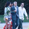 George Clooney et sa femme Amal - G. Clooney et sa femme vont dîner avec des amis au restaurant Villa D'Este sur le lac de Côme en Italie le 28 juillet 2018.