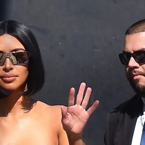 Kim Kardashian à son arrivée à El Capitan Entertainment à Hollywood, le 30 juillet 2018
