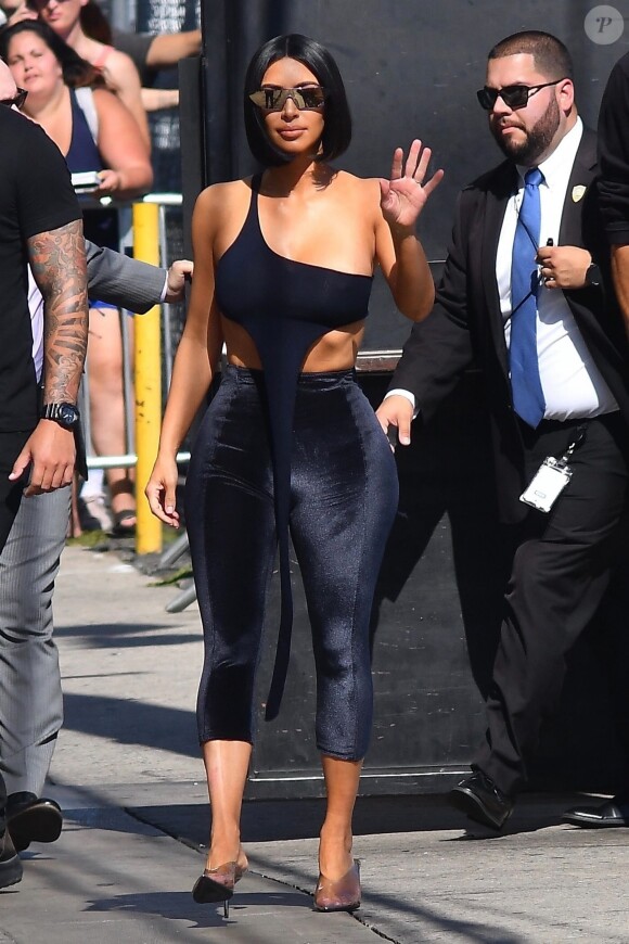 Kim Kardashian à son arrivée à El Capitan Entertainment à Hollywood, le 30 juillet 2018