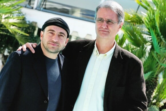 Patrick Timsit avec Pierre Boutron au Martinez Hotel durant le MIPTV 2005 de Cannes.
