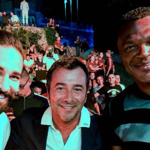 Exclusif - Adil Rami, Bernard Montiel et Marcel Desailly - Le champion du monde de K1, Muay Thai et Kick-Boxing, Yohan Lidon célèbre sa victoire au Mas de Bellevue après son combat lors de la Fight Night 2018 à Saint-Tropez