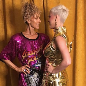 Céline Dion et Katy Perry à Melbourne. Août 2018.