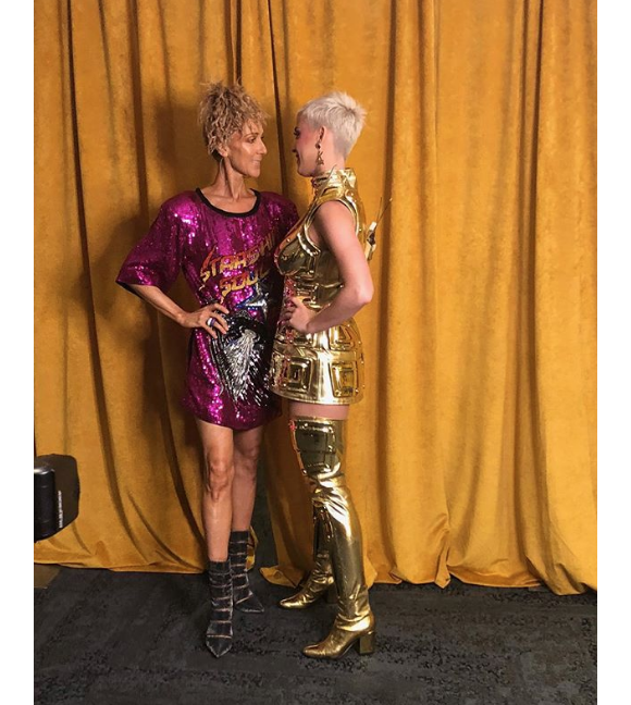 Céline Dion et Katy Perry à Melbourne. Août 2018.