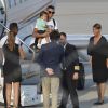 Cristiano Ronaldo et sa famille arrivant à Turin le 29 juillet 2018.