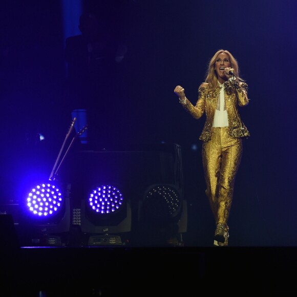 Celine Dion en concert lors de sa tournée "Celine Dion Live 2018" au Qudos Bank Arena de Sydney en Australie le 27 juillet 2018.